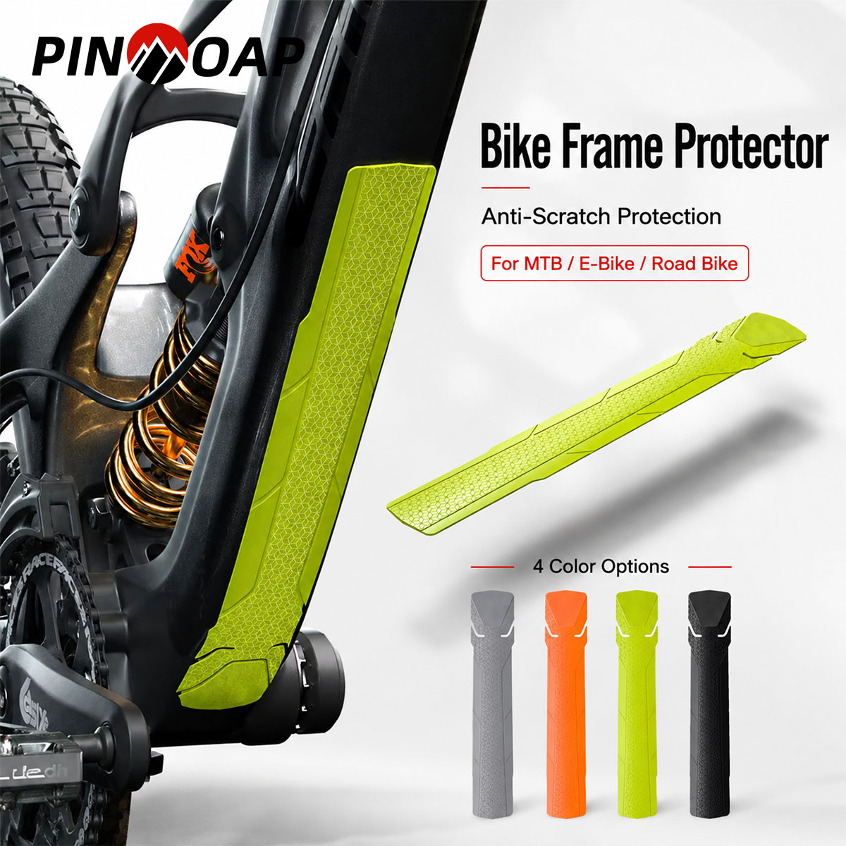 Chainstay Protector Wrap - PINMOAP 1PC Fietsframebescherming Anti-krasbeschermingsfolie voor MTB-wegfietsen