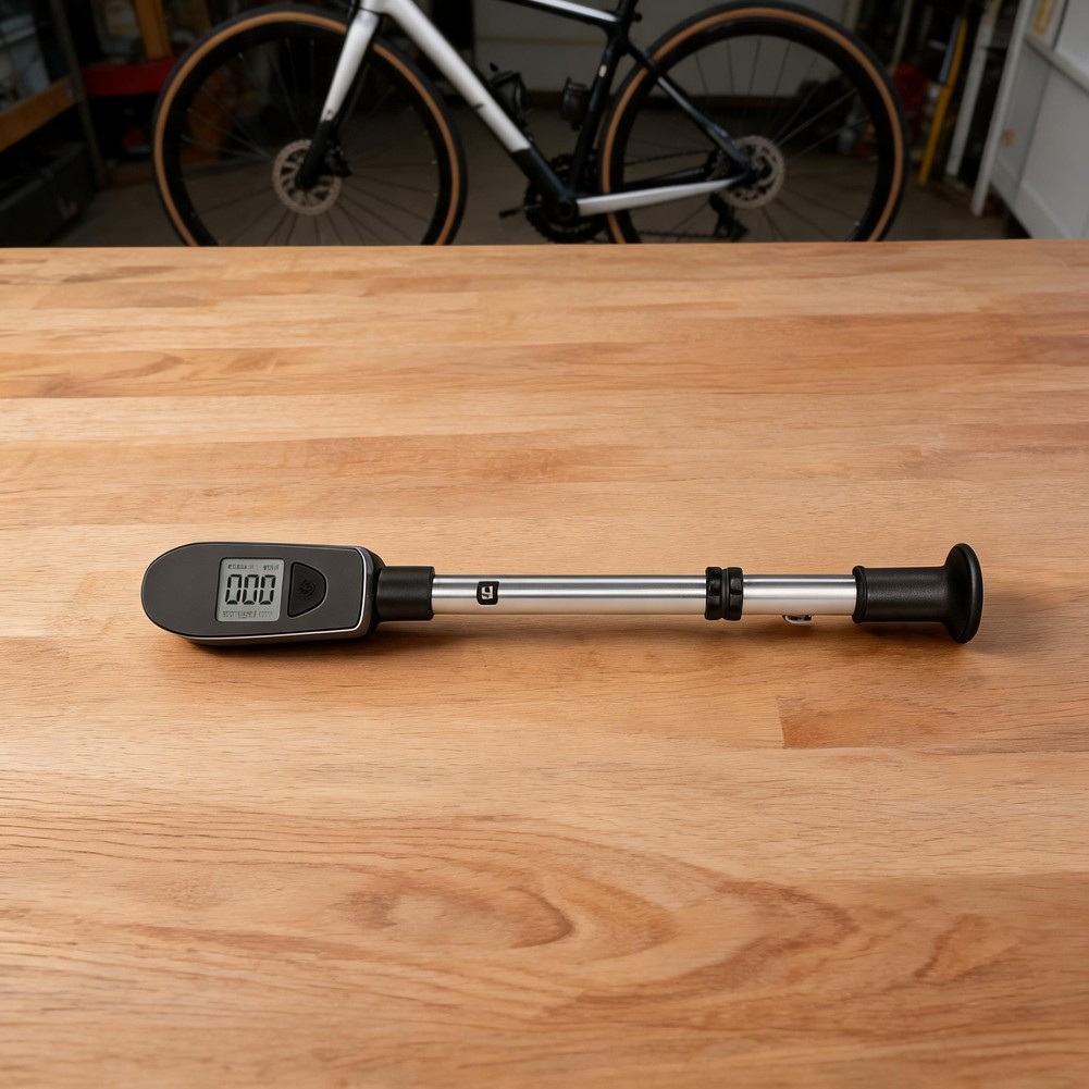 Shock Pump Suspension - Fiets-schokpomp met manometer, mountainbike-verende vork, draagbare