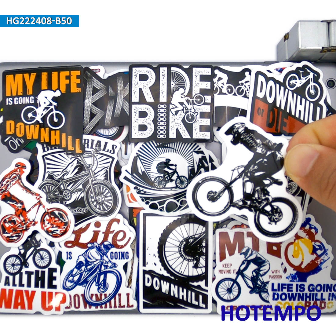 Mountain Biking A Sport - 50 Stuks, Mountainbike rijden, Afdaling avontuur,