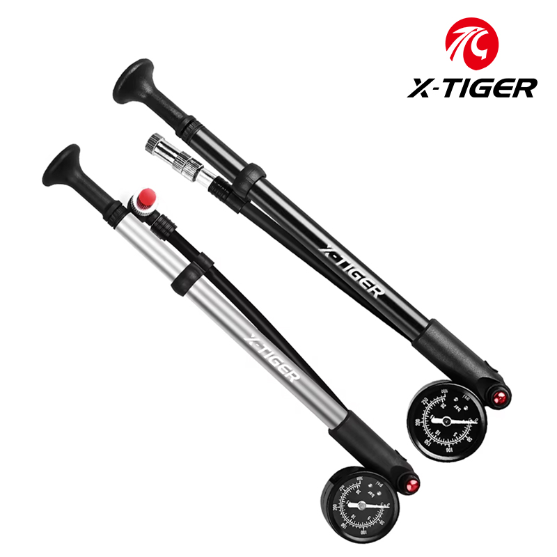 Shock Pump Suspension - X-TIGER 300psi Fietsluchtpomp met meter Draagbare