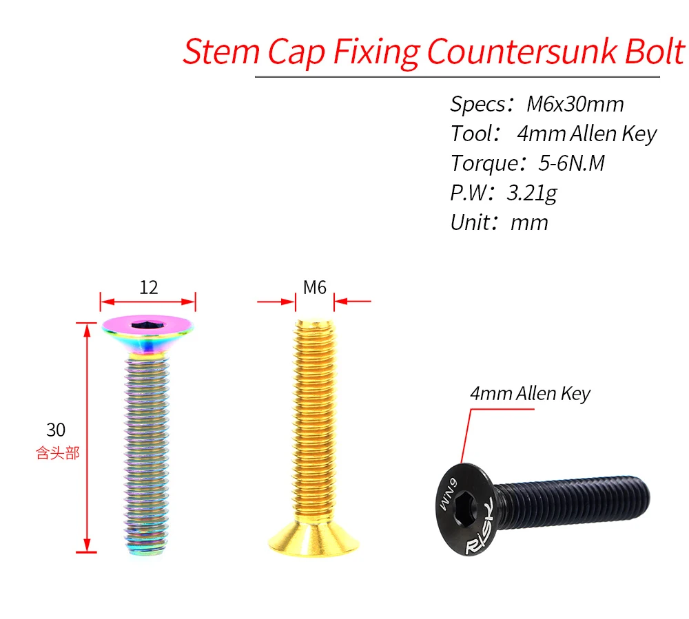 RISICO 1PCS M6x30 M6x35 M6x40  - Mountain Biking Hat recensie en prijs