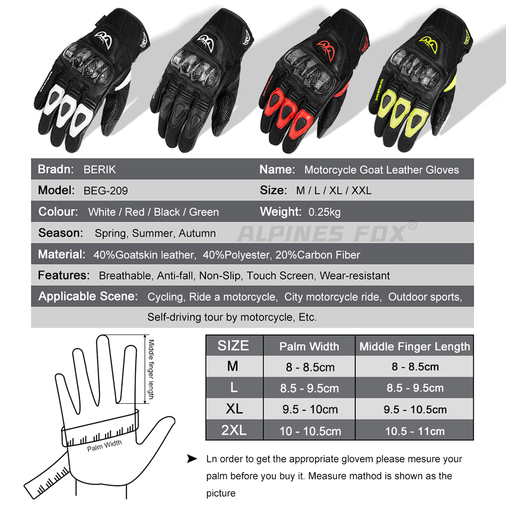 BERIK Handschoenen Geitenleer  - Mountain Biking Gloves recensie en prijs