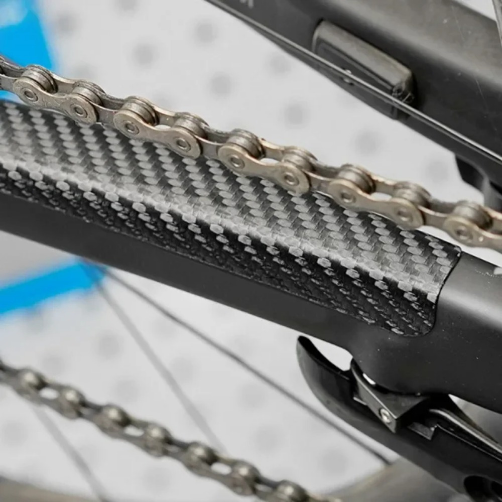 Zwarte carbon fiber fietsketti - Chainstay Protector Wrap recensie en prijs