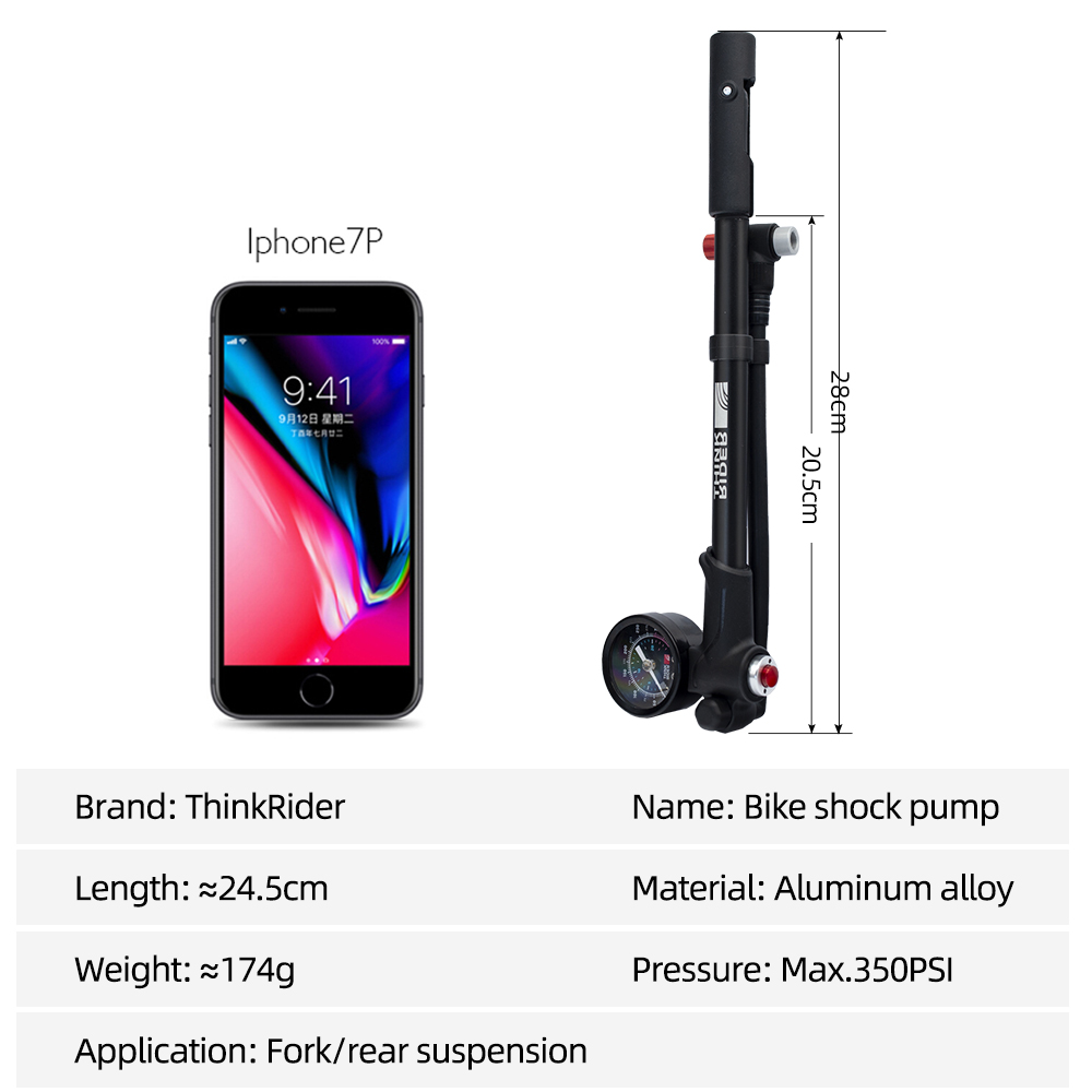 ThinkRider Draagbare Hogedruk  - Shock Pump Suspension recensie en prijs